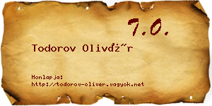 Todorov Olivér névjegykártya