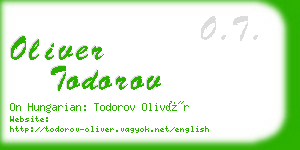 oliver todorov business card